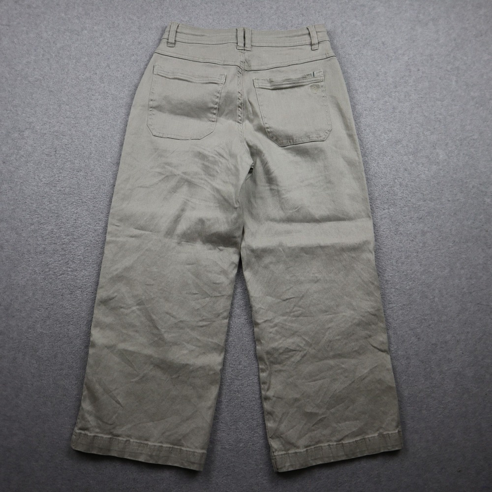 Kuhl Pants Womens 2 Reg Wide Leg Tan Linen Blend Cropped Outdoor Casual Gorpcore - Picture 8 of 13